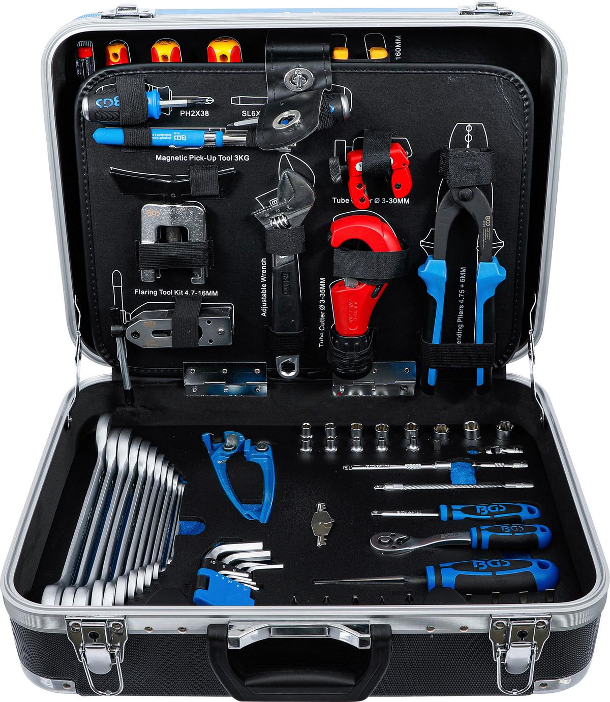 Kälte-klima-werkzeugkoffer 15504 - Blau/Schwarz, Basics (47,5/38,2/18,4cm)