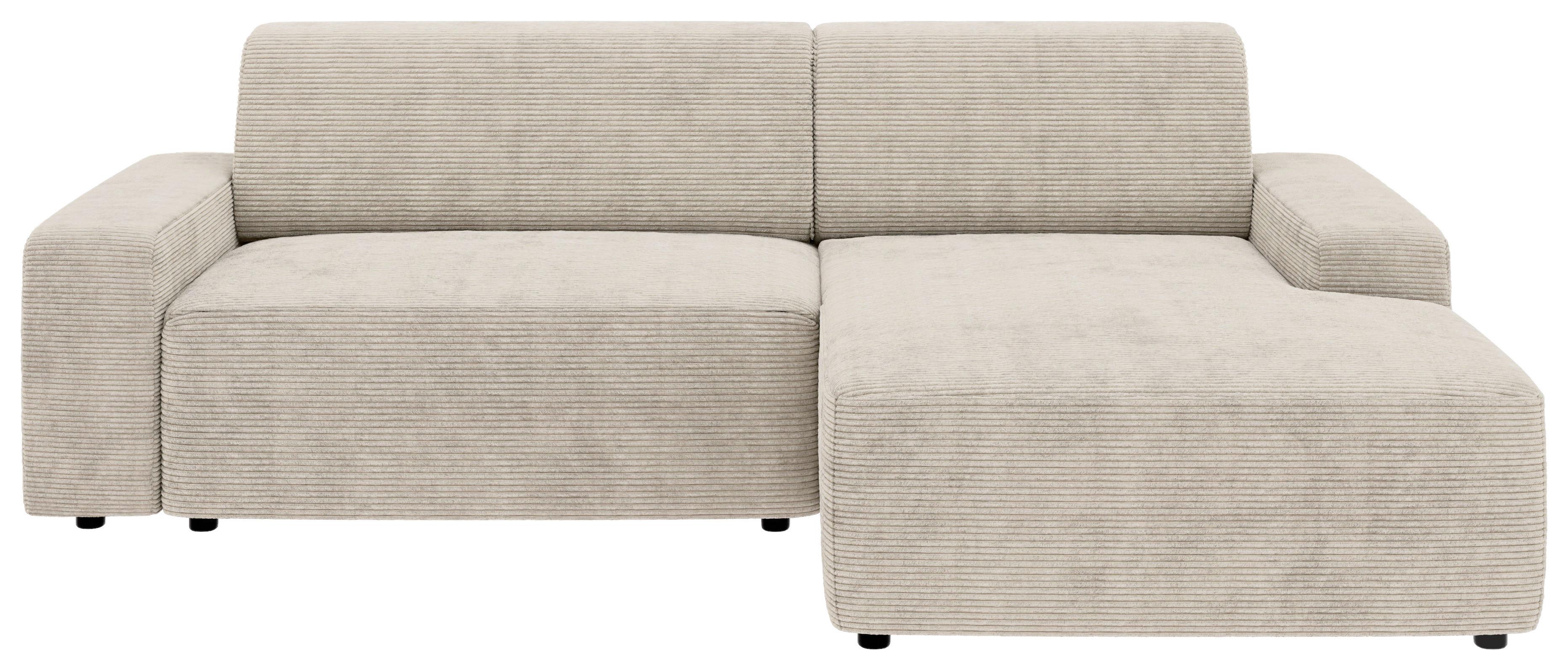 Ecksofa Wien, Creme S: 246x162 cm - Creme/Schwarz, MODERN, Textil (246/162cm) - Trendmanufaktur