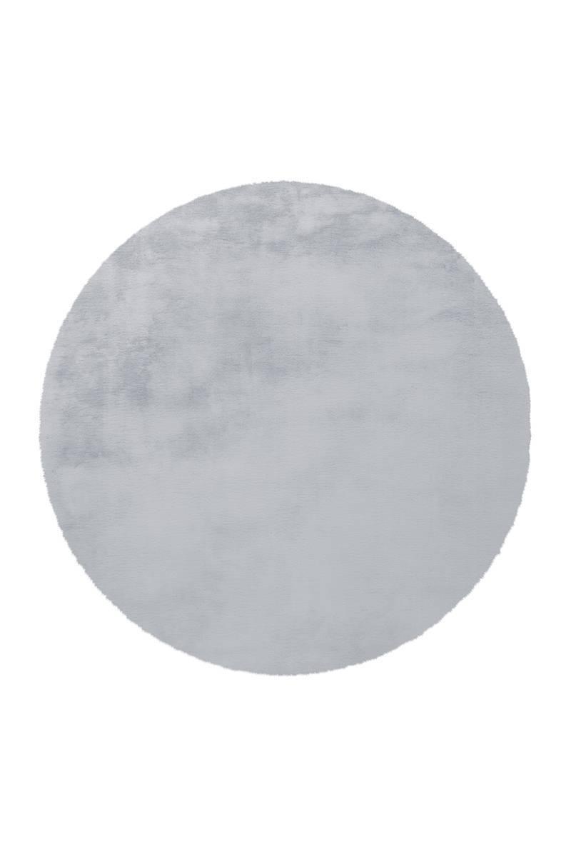Hochflorteppich Blau/grau Rabbit Rund D: 160 Cm - Blau/Grau, Trend, Textil (160cm) - Kayoom