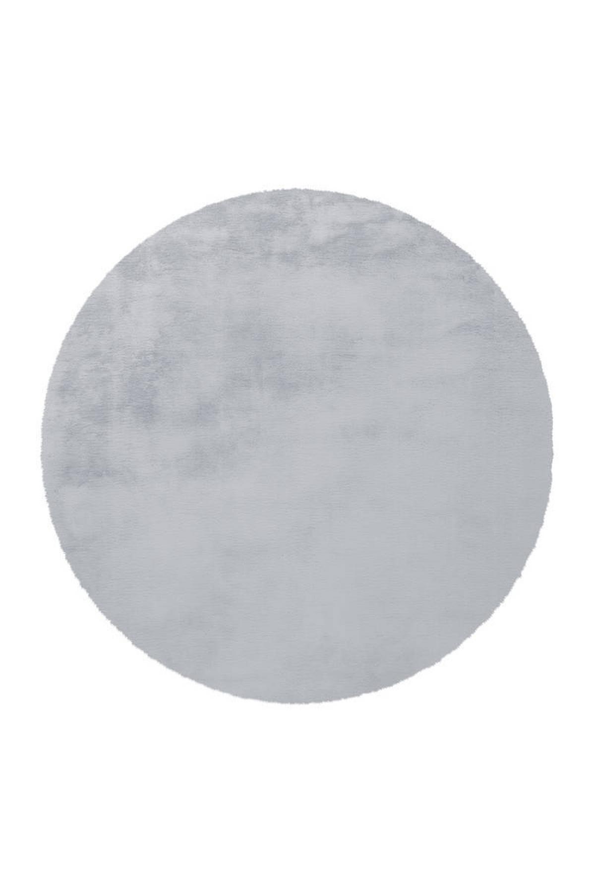 Hochflorteppich Blau/grau Rabbit Rund D: 160 Cm - Blau/Grau, Trend, Textil (160cm) - Kayoom