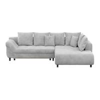 Ecksofa mit Schlaffunktion Mendoza new Chenille 309x197cm - Greige/Schwarz, KONVENTIONELL, Textil (309/197cm) - Ondega