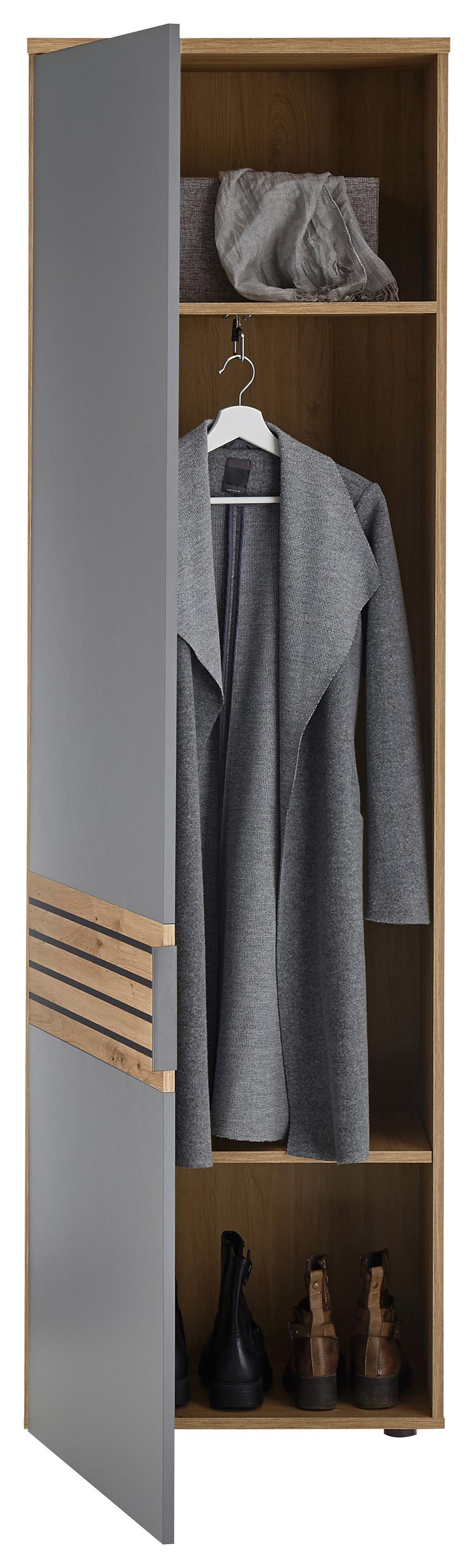 Garderobenschrank mit Drehtür