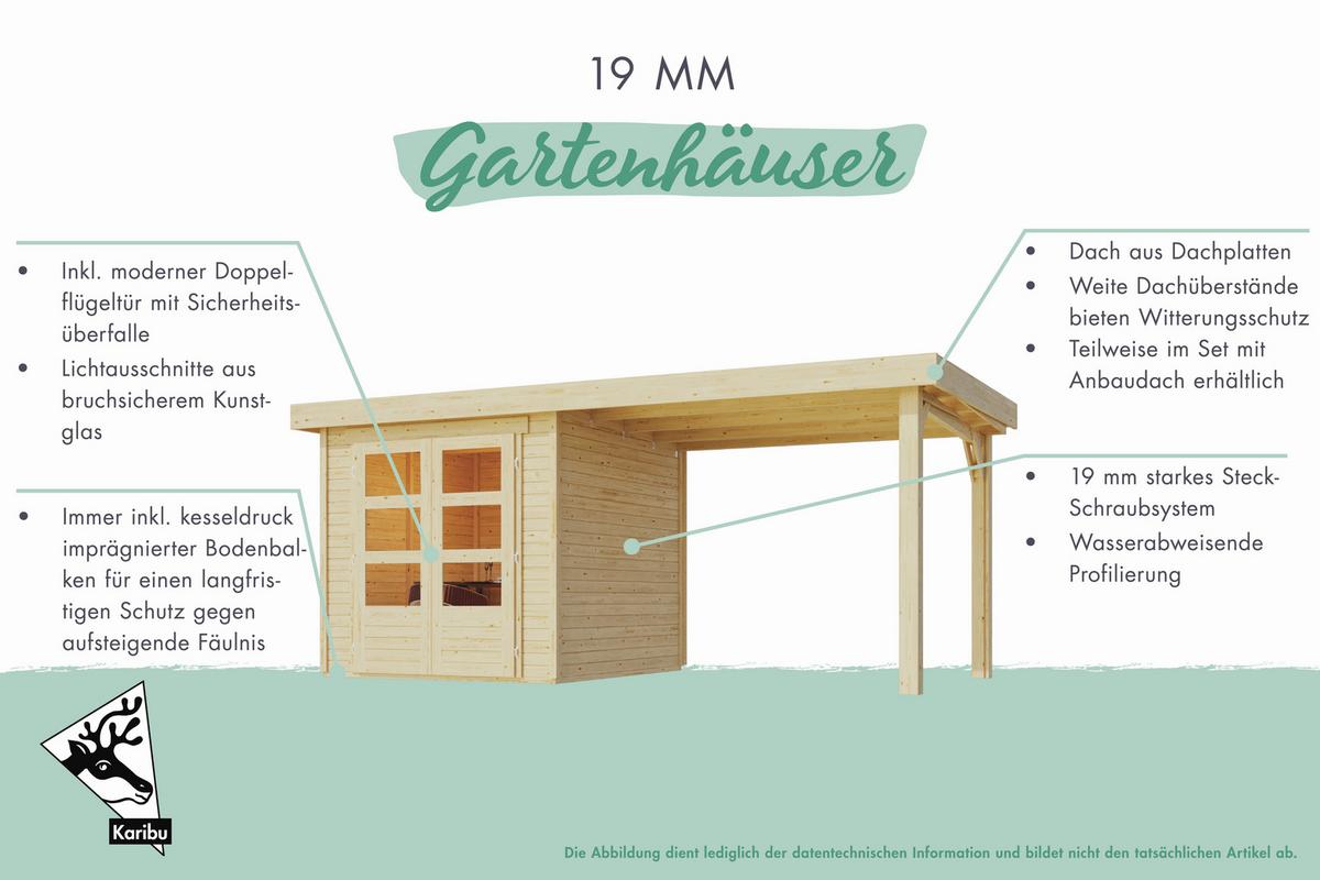 Gartenhaus Bregenz 2 39861 Bregenz 2 - Weiß/Grau, Basics, Holz (213/209/211cm)