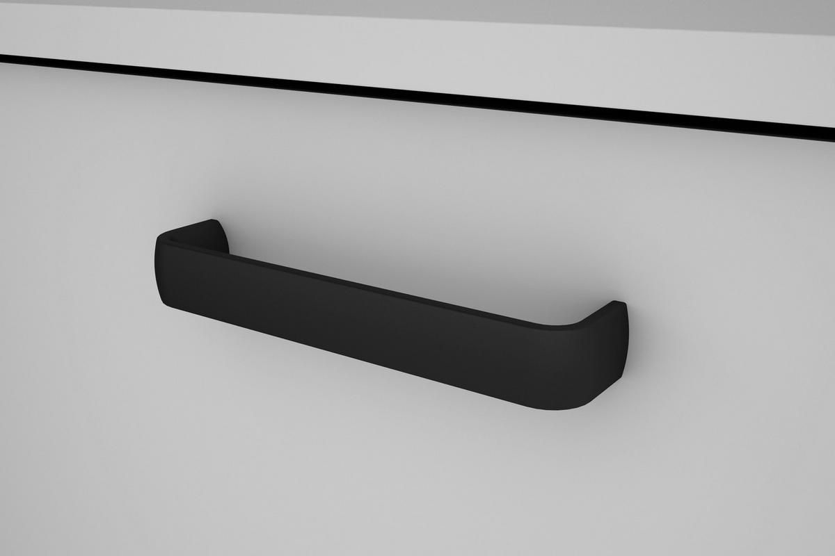 Highboard Faro Weiß B: 120 Cm - Schwarz/Weiß, Design, Holzwerkstoff (120/137/40cm) - MID.YOU