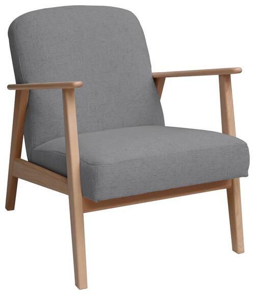 Sessel Retro - Buchefarben/Grau, MODERN, Holz/Textil (63/78/78cm) - Livetastic