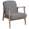 Sessel Retro - Buchefarben/Grau, MODERN, Holz/Textil (63/78/78cm) - Livetastic