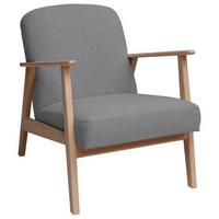 Sessel Retro - Buchefarben/Grau, MODERN, Holz/Textil (63/78/78cm) - Livetastic