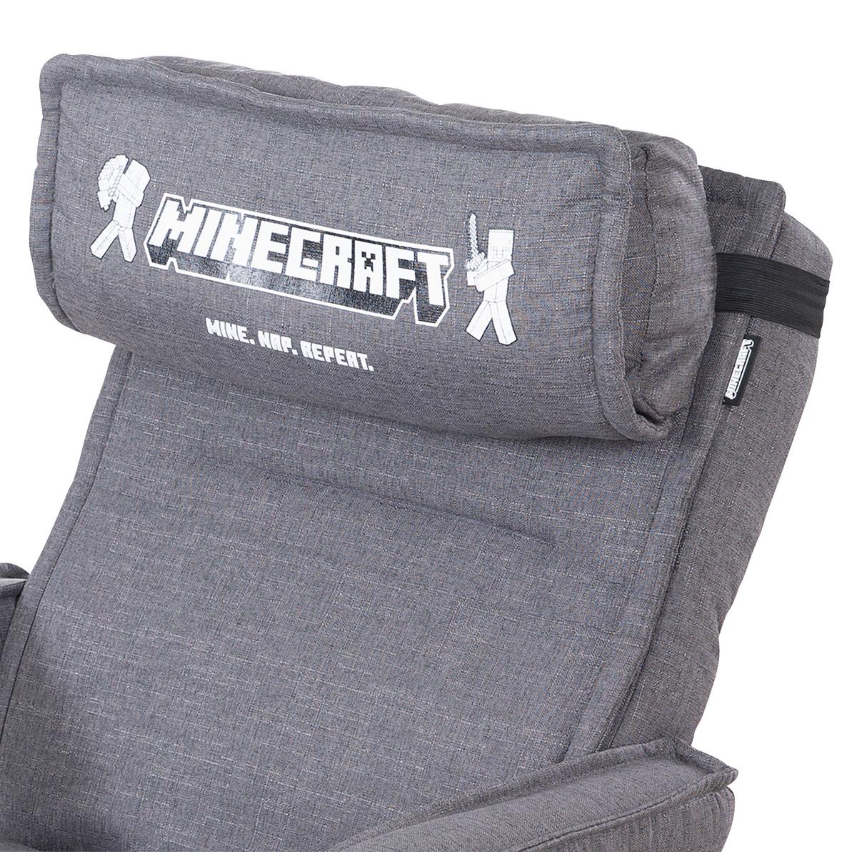 Polstersessel Mit Armlehnen Minecraft Stoffbezug Grau - Grau, MODERN, Textil/Metall (62/80/60cm) - Minecraft
