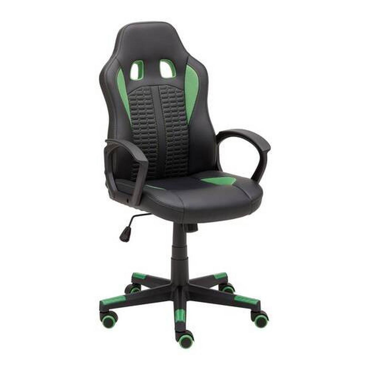 Kancelářská židle LIA -EXKLUSIV- - černá/zelená, Moderní, textil/plast (56/104-113/64cm) - Mömax