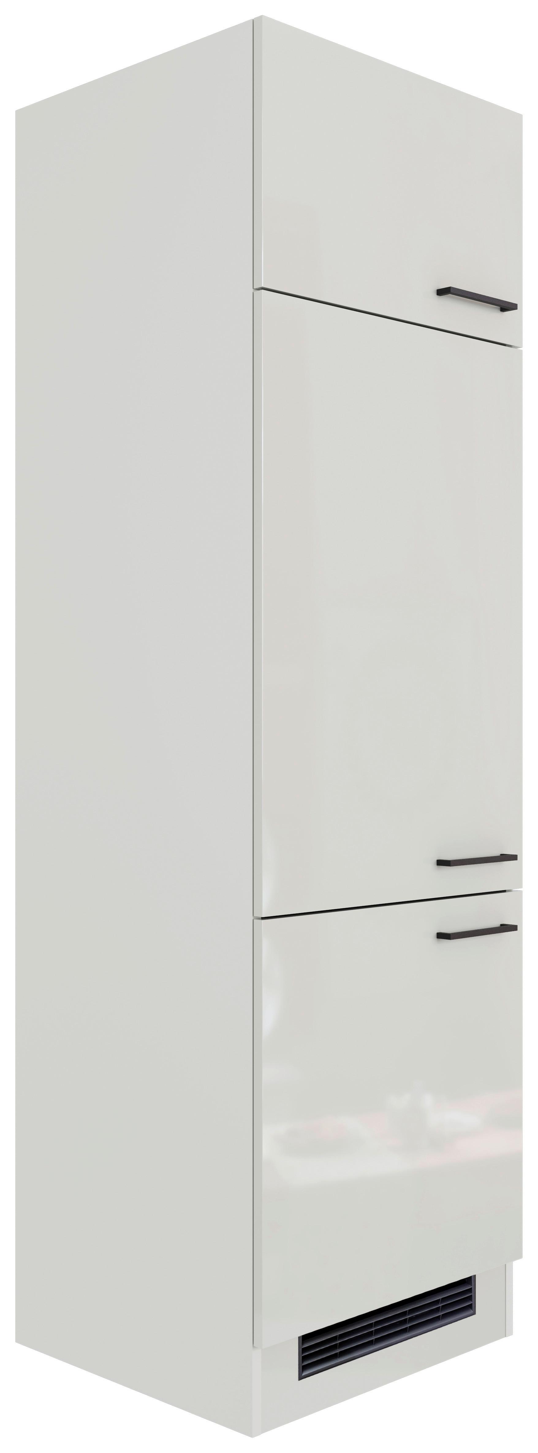 Skrinka na vstavané spotrebiče LEVI - čierna/sivá, Modern, kov/kompozitné drevo (60/200/57cm) - FlexWell