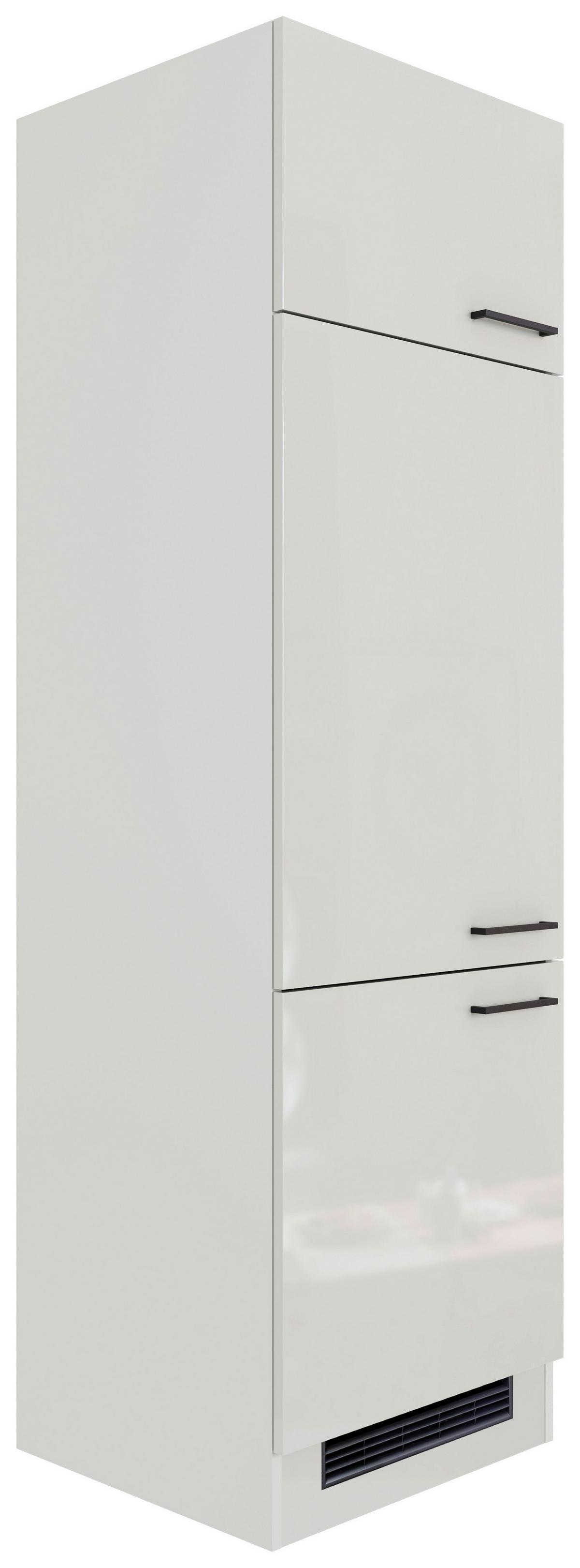 Skříňka na spotřebiče LEVI - šedá/černá, Moderní, kov/kompozitní dřevo (60/200/57cm) - FlexWell