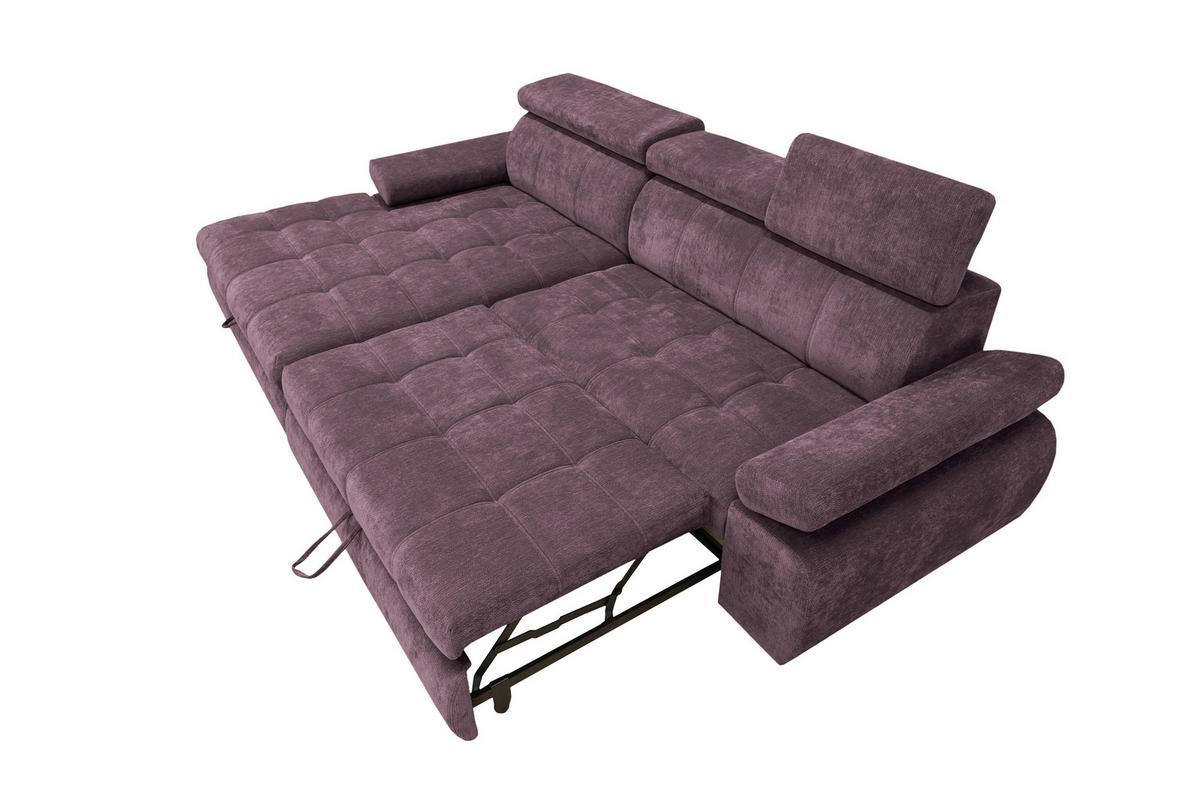 Rohová sedačka VEGAS, ľavá, černicová ženilka - čierna/černicová, Design, drevo/textil (173/294cm)