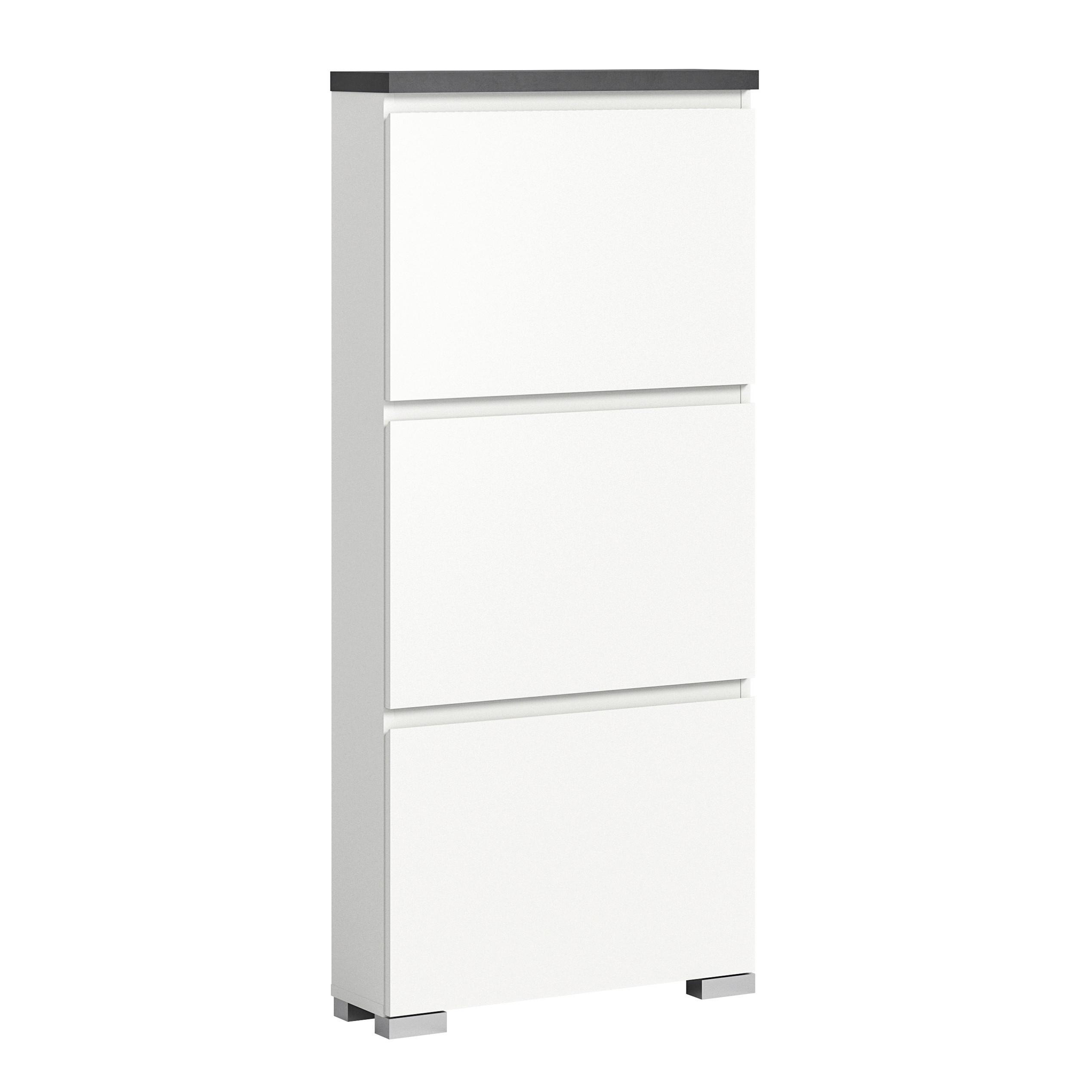 Schuhkipper Shoelove Weiß, Grau B: 60cm - Silberfarben/Weiß, MODERN (60/133/18cm)