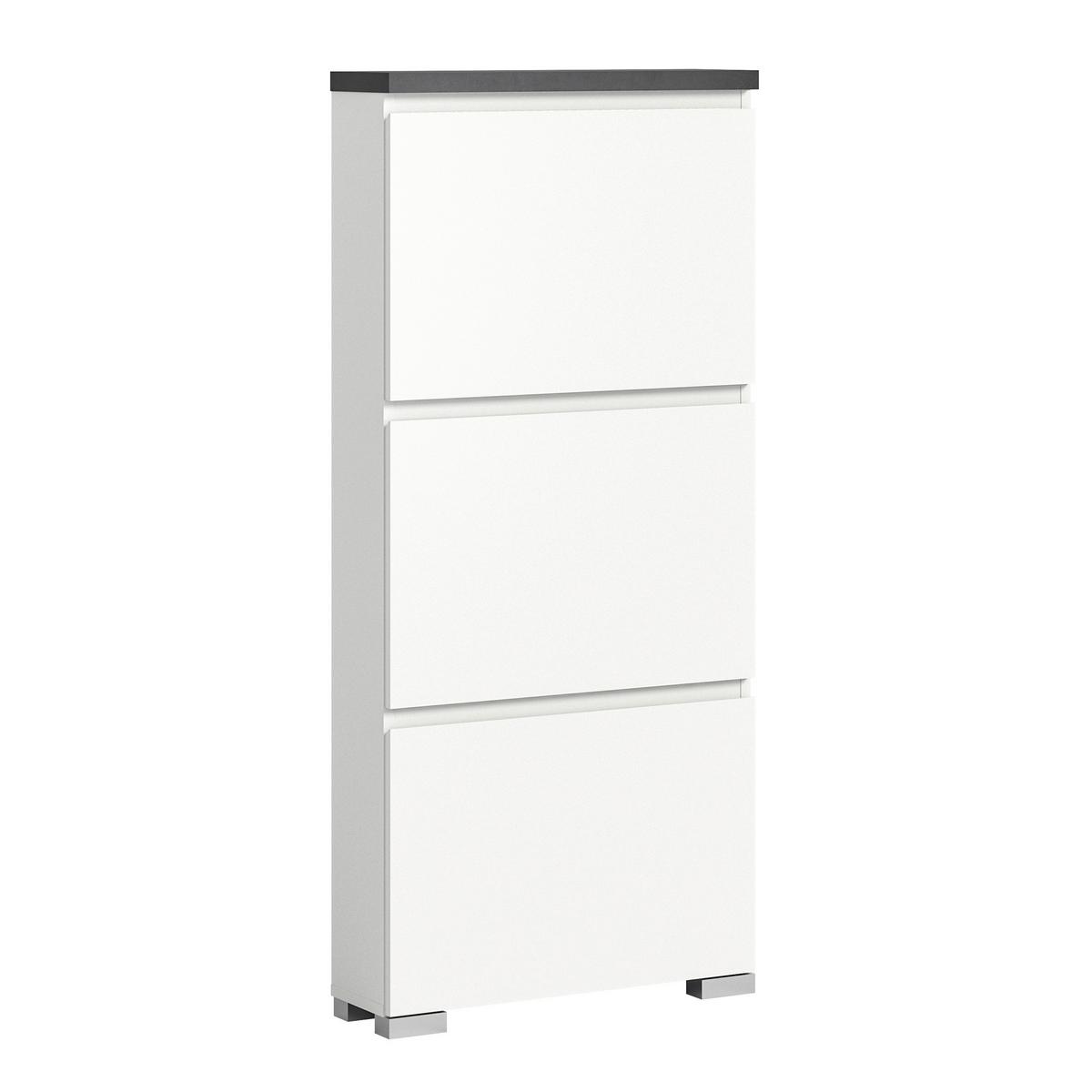 Schuhkipper Shoelove Weiß, Grau B: 60cm - Silberfarben/Weiß, MODERN (60/133/18cm)