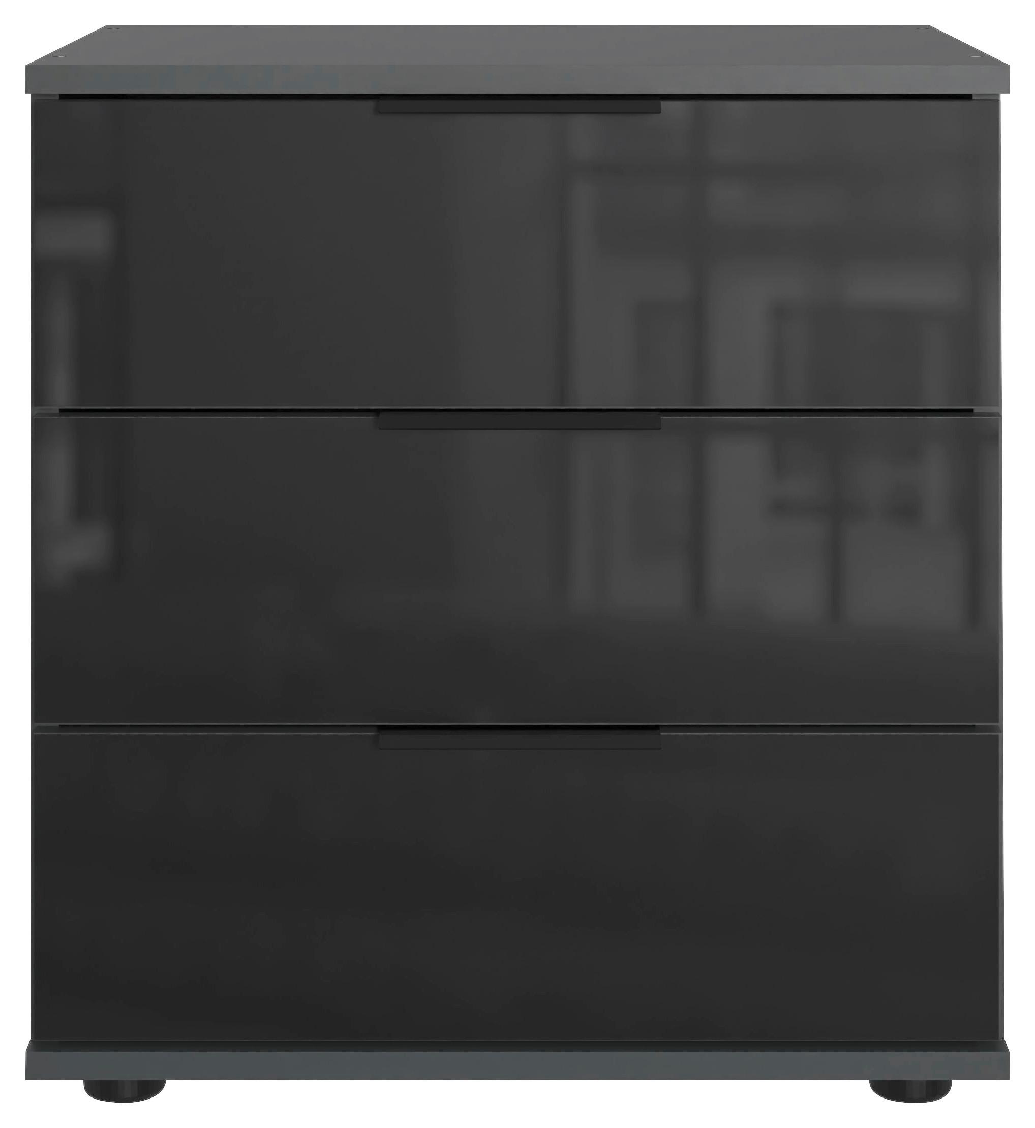 Nachkästchen Graphitfarben H: 58 cm Saigon