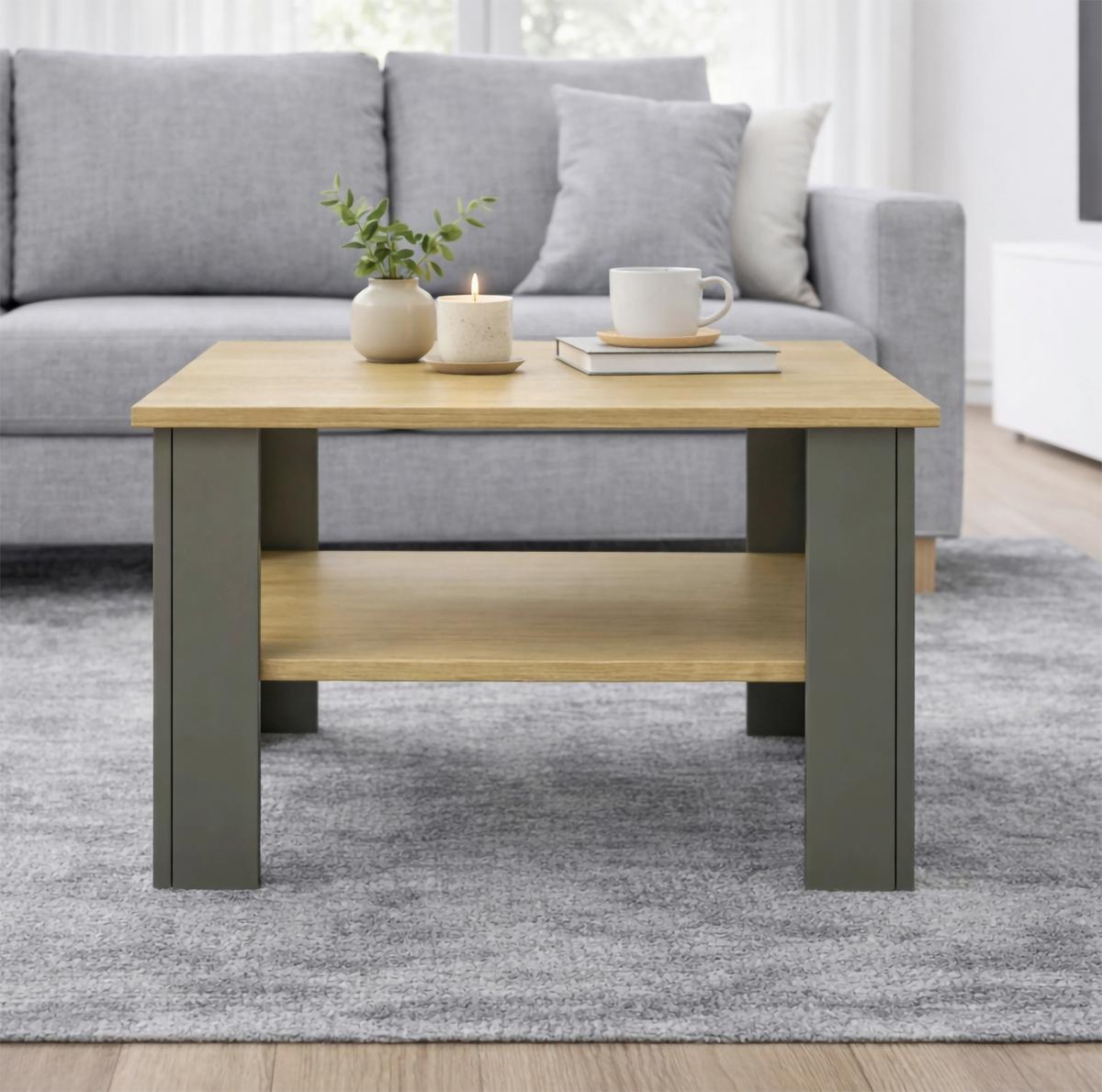 KONFERENČNÝ STOLÍK DISALO - dub medový/antracitová, Design, kompozitné drevo (55/55/44cm) - Livetastic