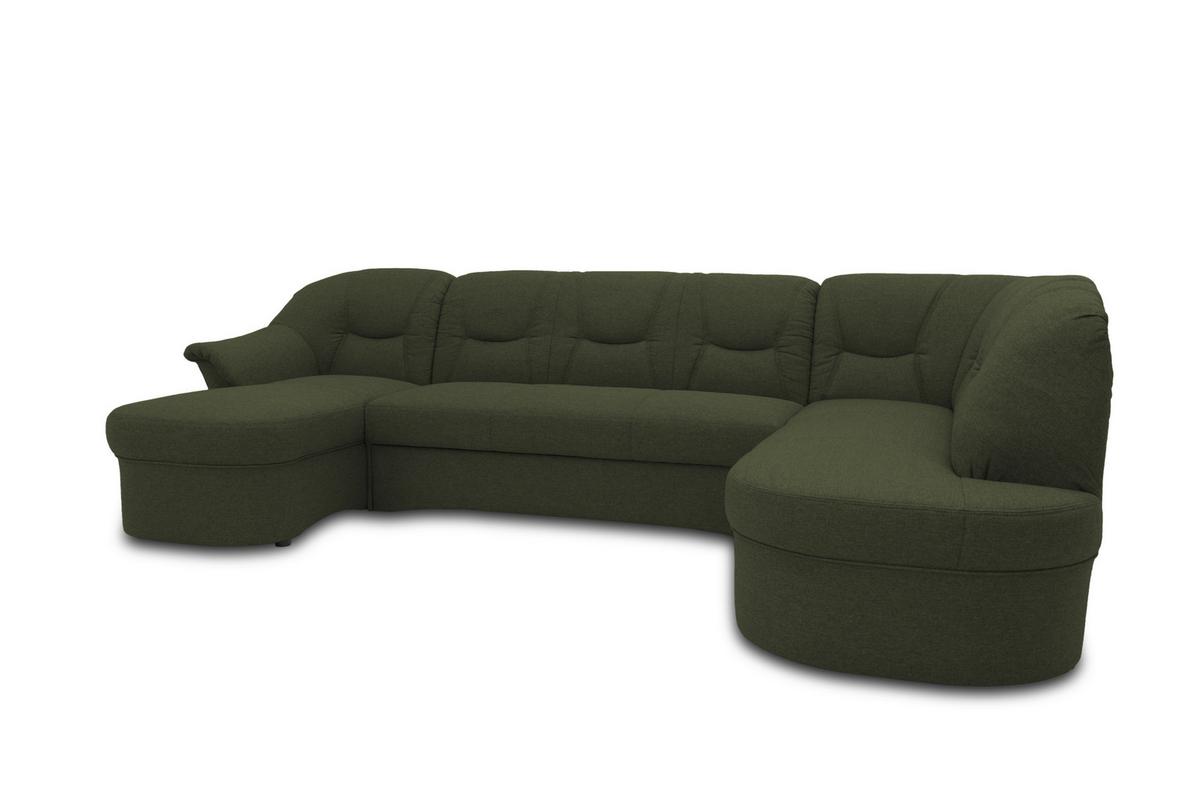 Wohnlandschaft Sarafina Grün - Schwarz/Grün, KONVENTIONELL, Textil (146/295/180cm) - MID.YOU