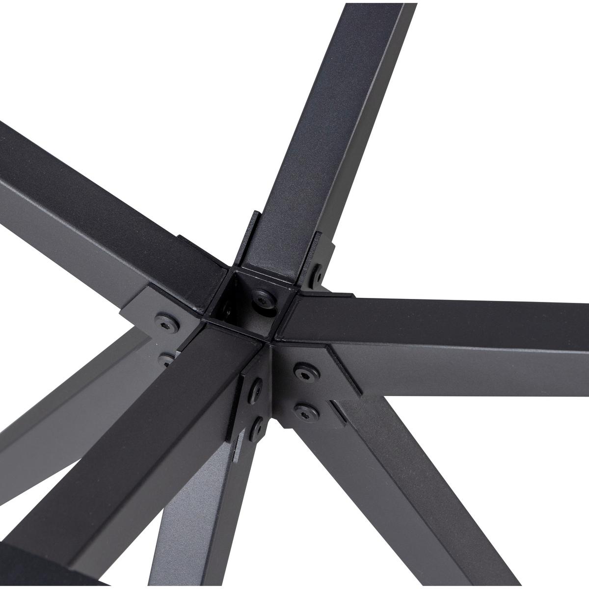 TISCHGESTELL Tablo Schwarz B: 80cm - Schwarz, MODERN, Metall (80/72/80cm) - Livetastic