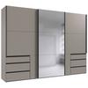 Schwebetürenschrank Level 36 A Grau Dekor/Spiegel, B: 300cm - Sahara, MODERN, Glas/Holzwerkstoff (300/216/65cm) - MID.YOU
