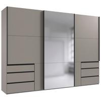 Schwebetürenschrank Level 36 A Grau Dekor/Spiegel, B: 300cm - Sahara, MODERN, Glas/Holzwerkstoff (300/216/65cm) - MID.YOU