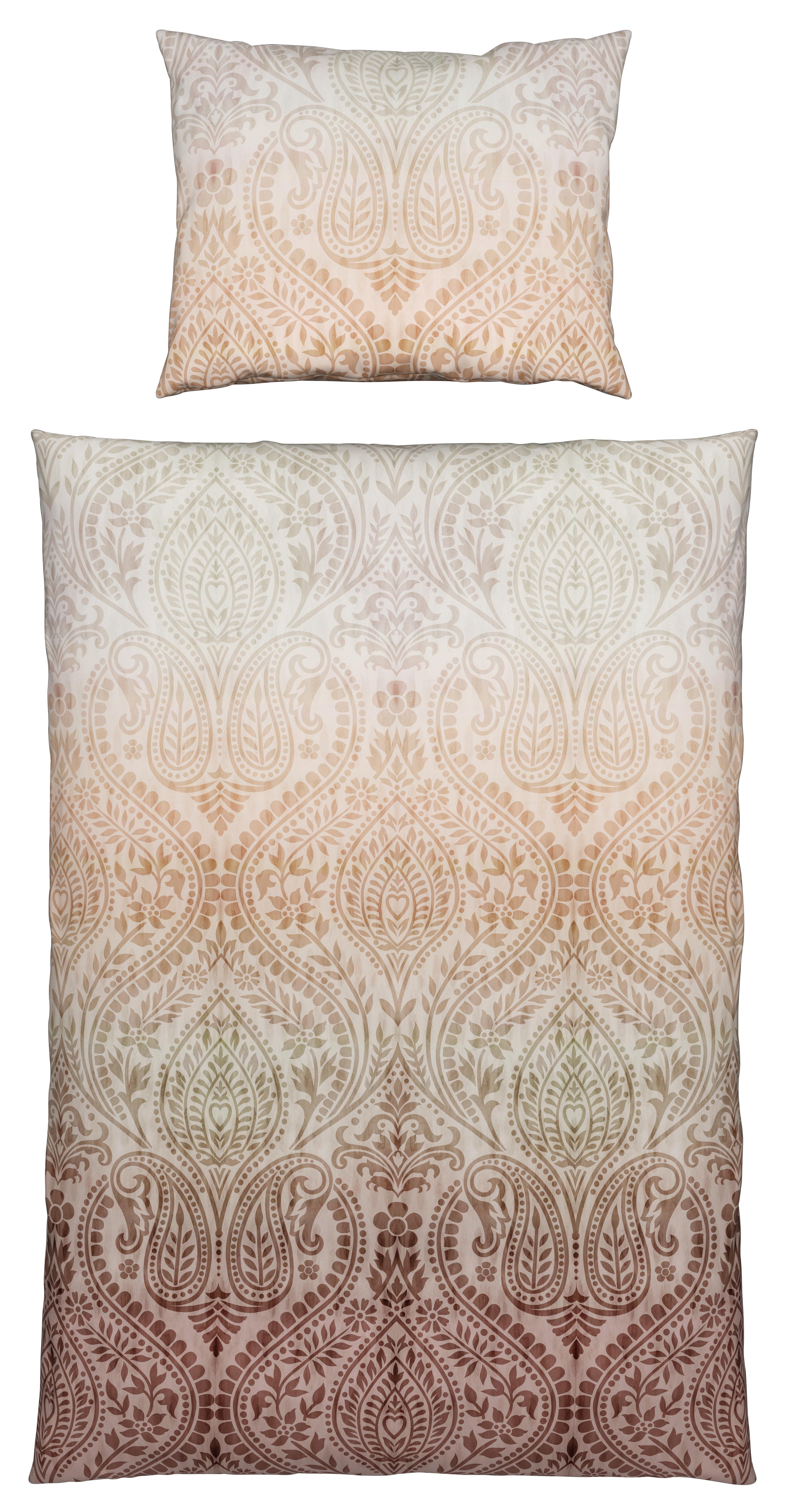 Bettwäsche Mira - Beige/Braun, ROMANTIK / LANDHAUS, Textil - James Wood