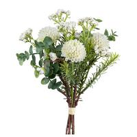 Umelý kvet georgína POMPONDAHLIENBUND II -PAZ- - biela/zelená, Basics, kov/textil (30cm) - Mömax