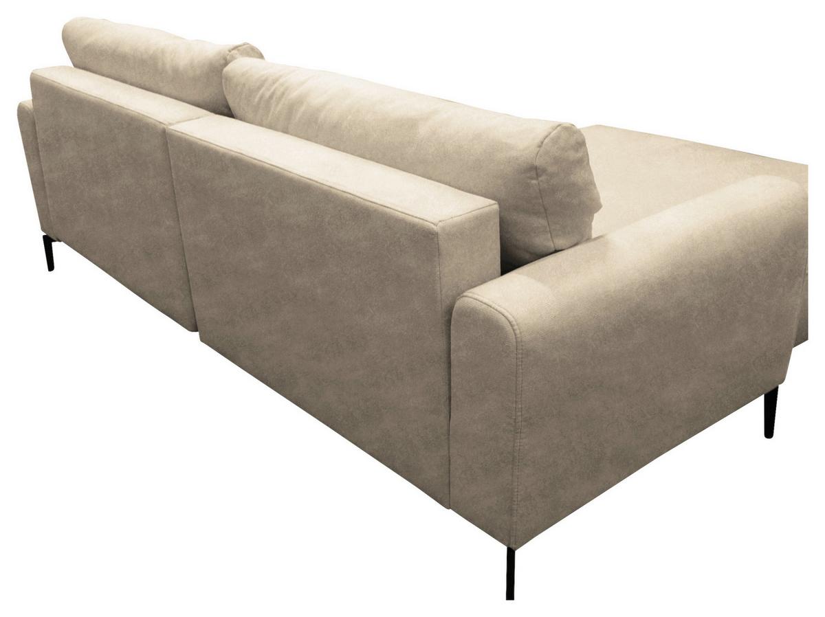 Ecksofa Prince Beige S: 163x240 cm - Beige/Schwarz, Design, Textil (163/240cm) - MID.YOU