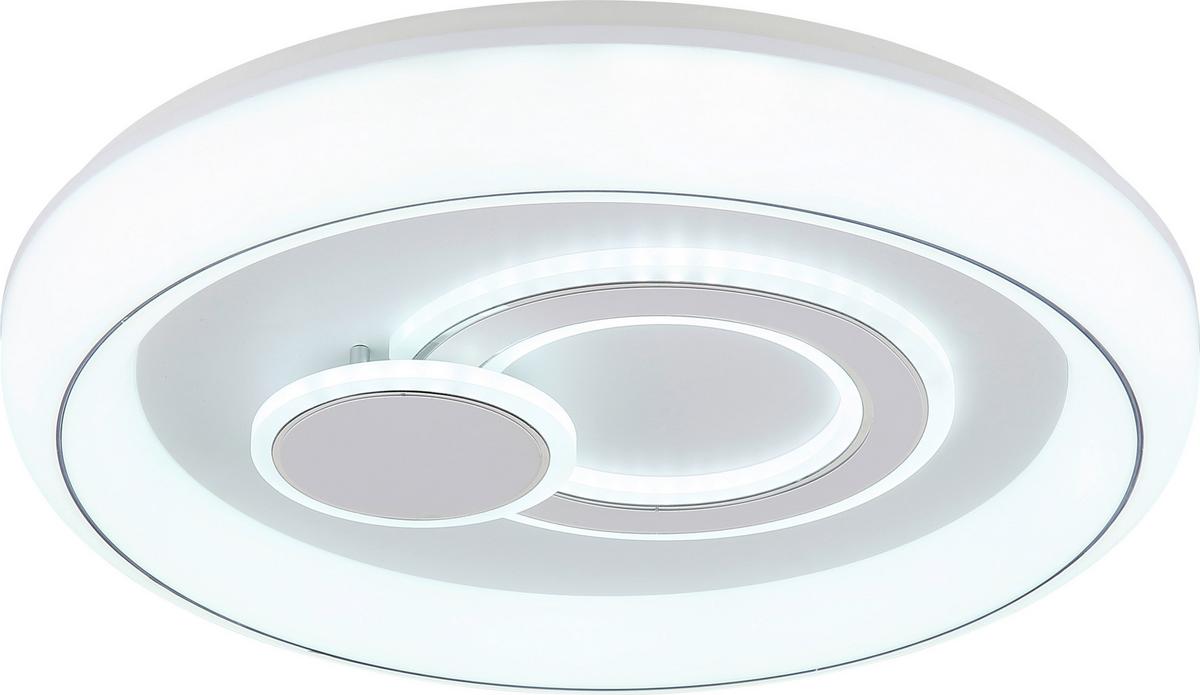 LED-Deckenleuchte Caitlin - Opal/Weiß, Basics, Kunststoff/Metall (48/7,5cm) - Luca Bessoni