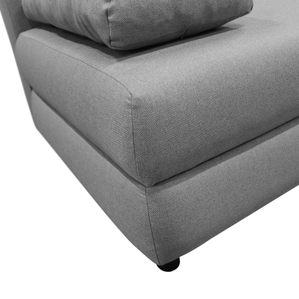 Schlafsofa Mela Grau B: 200 cm - Schwarz/Grau, Design, Textil (200/88/87cm) - P & B