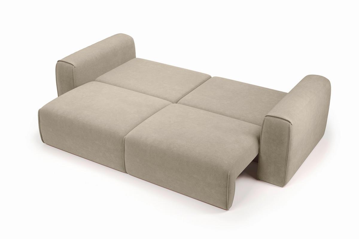 Schlafsofa Tuzzi Hellbraun B: 252cm - Hellbraun/Schwarz, Basics, Textil (252/94/105cm) - Livetastic