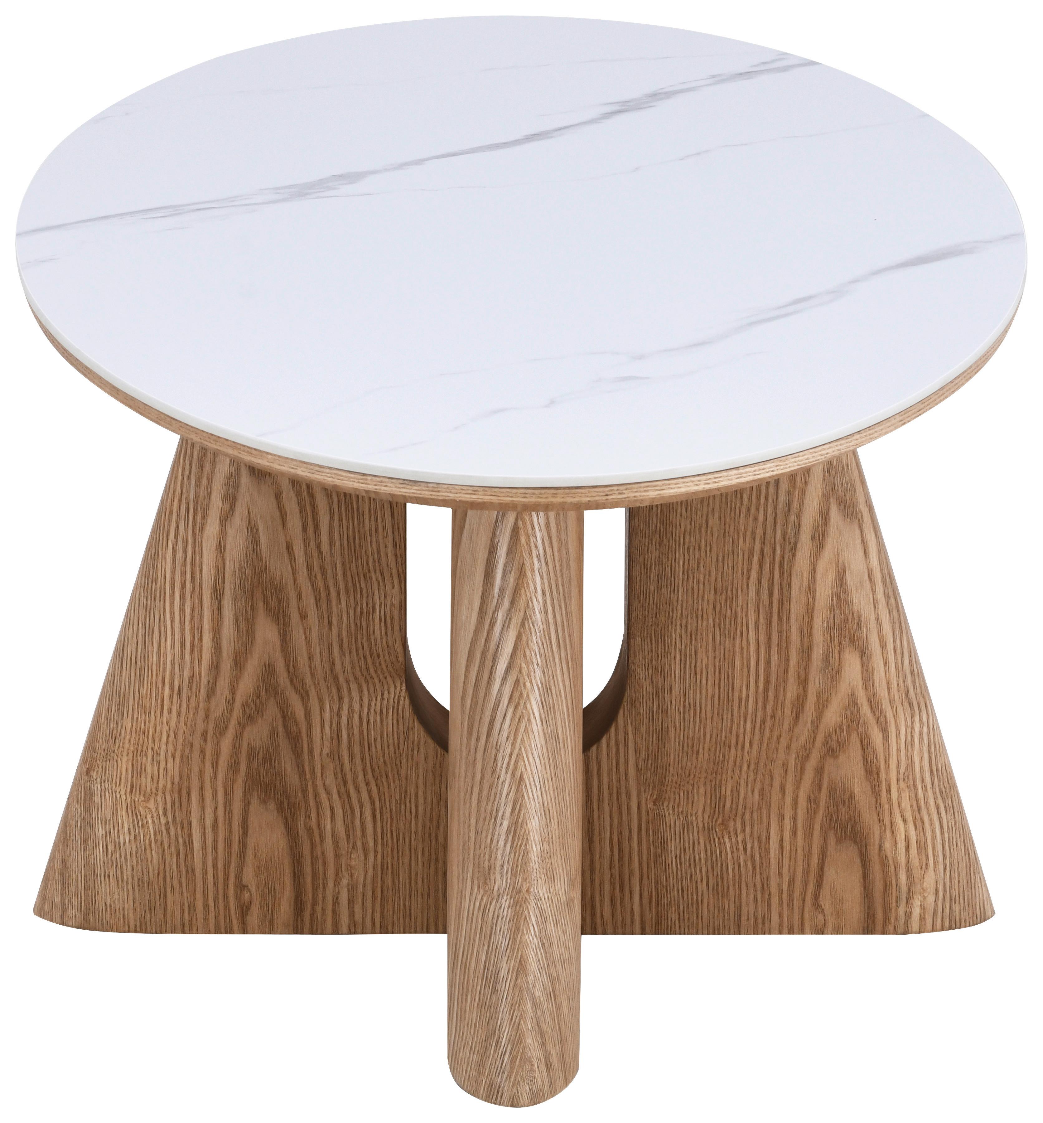 Esstisch Otis Weiß/Eichefarben D: 160 cm - Eichefarben/Weiß, MODERN, Holz/Holzwerkstoff (160/90/75cm) - Livetastic