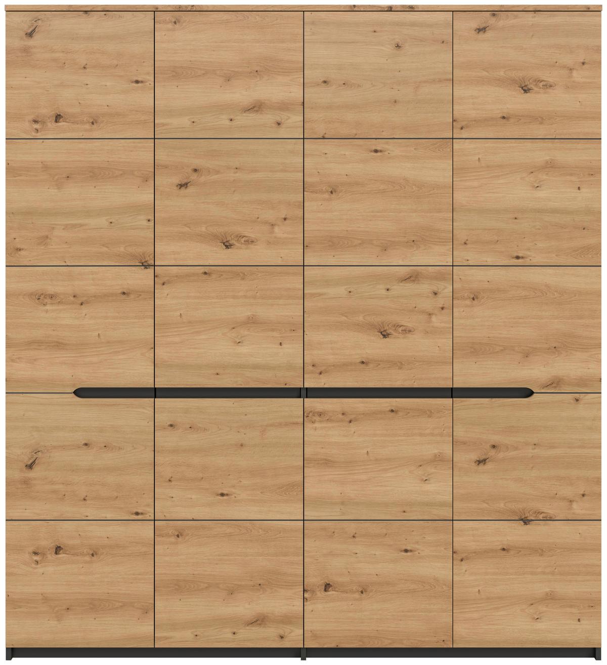 Drehtürenschrank Canu Eiche Artisan Dekor B: 180cm - Eiche Artisan, MODERN, Holzwerkstoff (180/198/59cm) - MID.YOU