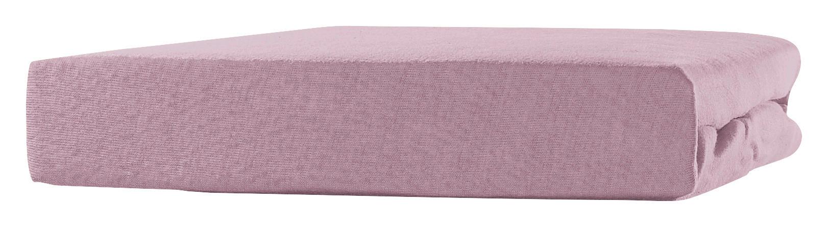 Spannleintuch Tamara Rose 90-100x200 cm Jersey - Rosa, KONVENTIONELL, Textil (90-100/200cm) - Ondega