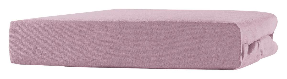 Spannleintuch Tamara Rose 90-100x200 cm Jersey - Rosa, KONVENTIONELL, Textil (90-100/200cm) - Ondega