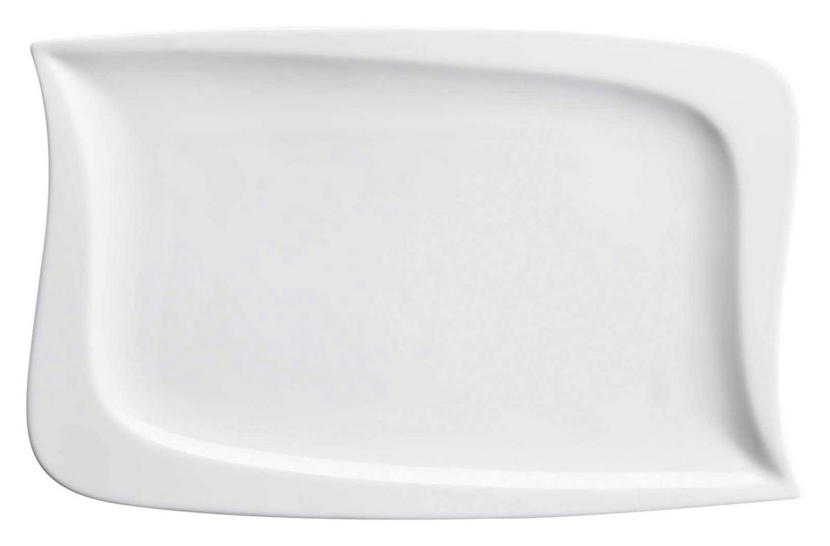Platte La Musica Weiß B: 38,5 Cm - Weiß, Basics, Keramik (38,5/23,9/7cm) - Mäser