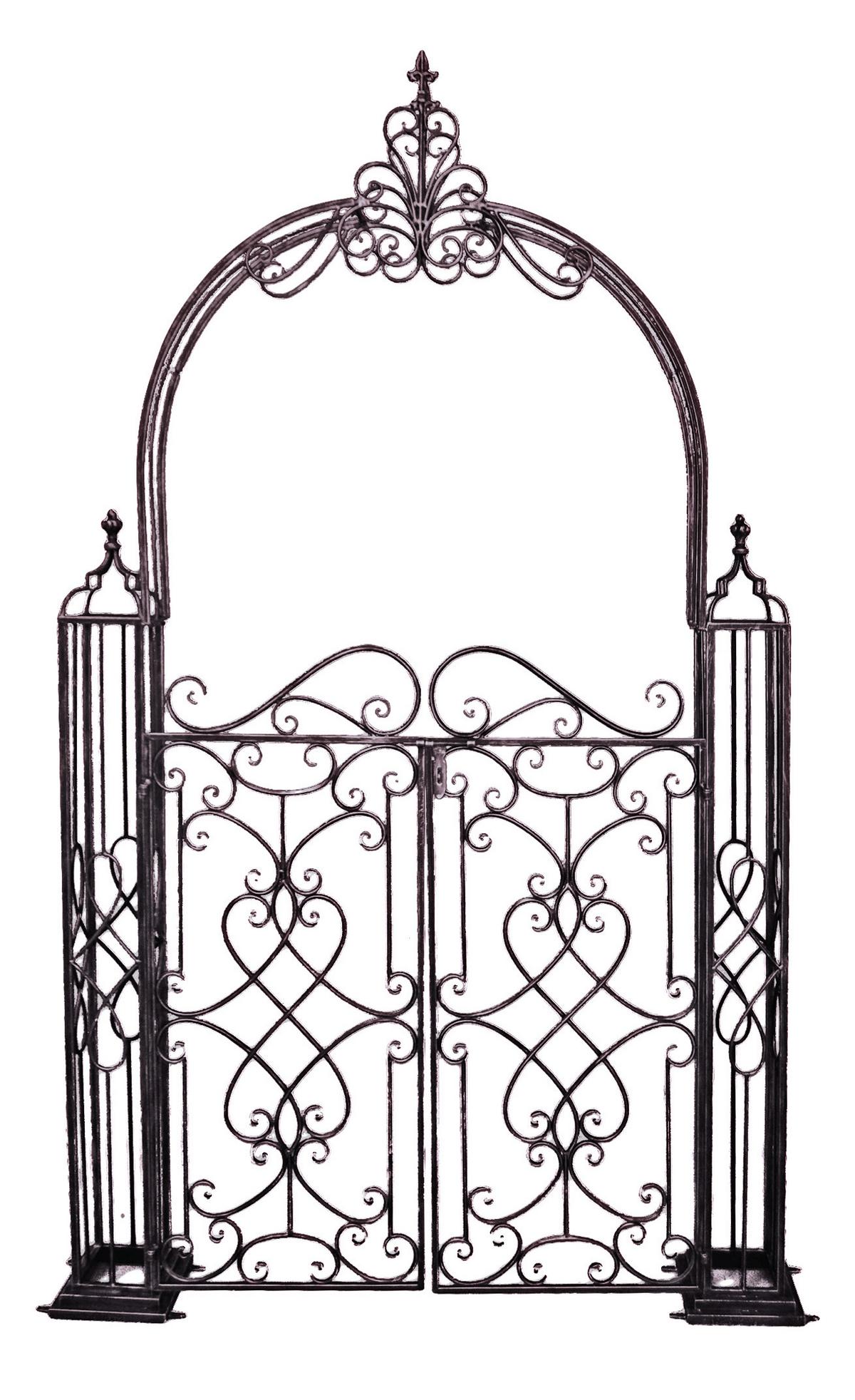 Gartenpforte Towada - Schwarz, MODERN, Metall (150/245/23,5cm) - Gardenson