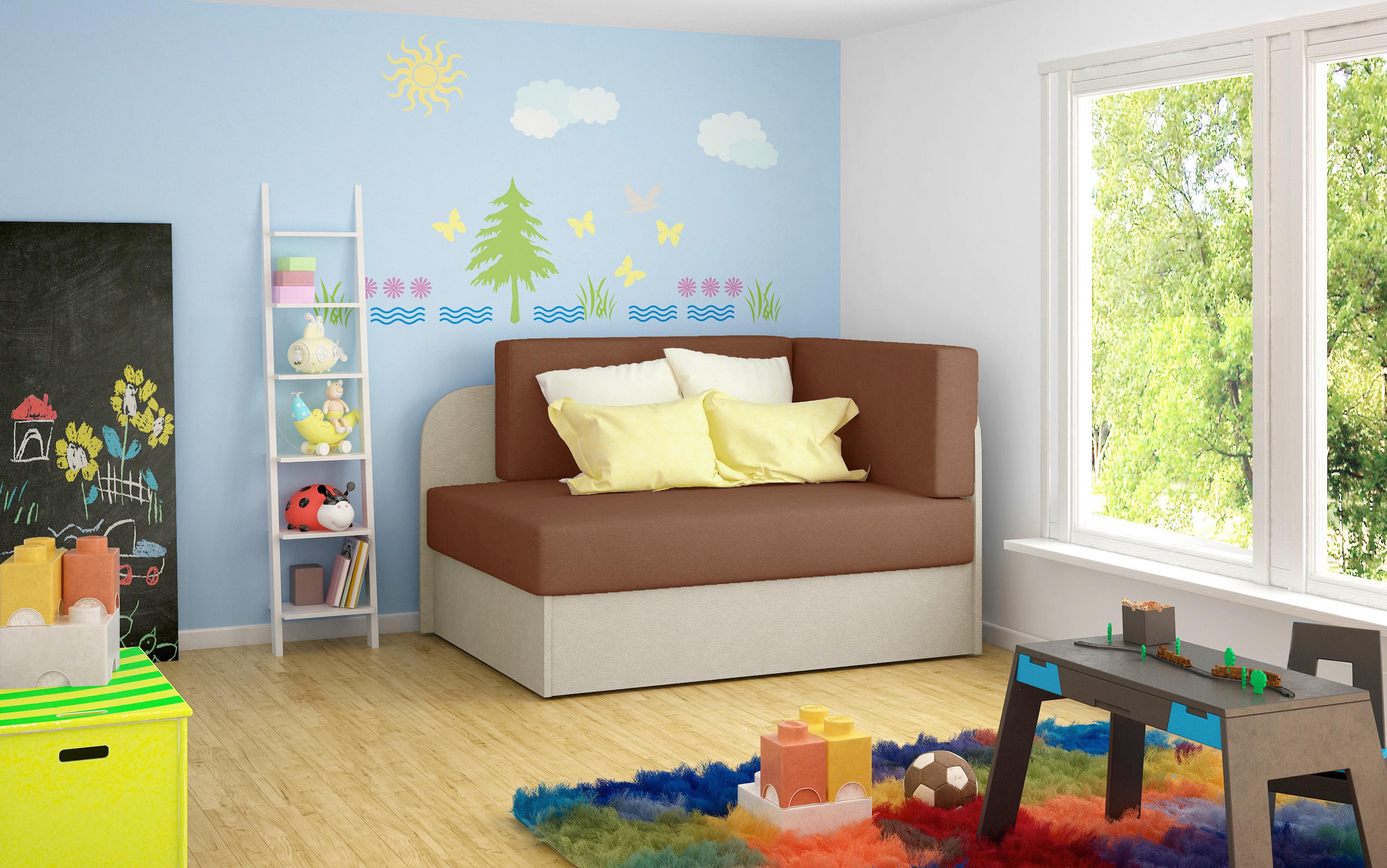 Récamiere Rosa Braun, Beige, B: 104 Cm - Beige/Schwarz, Design, Textil (104/60/75cm) - MID.YOU