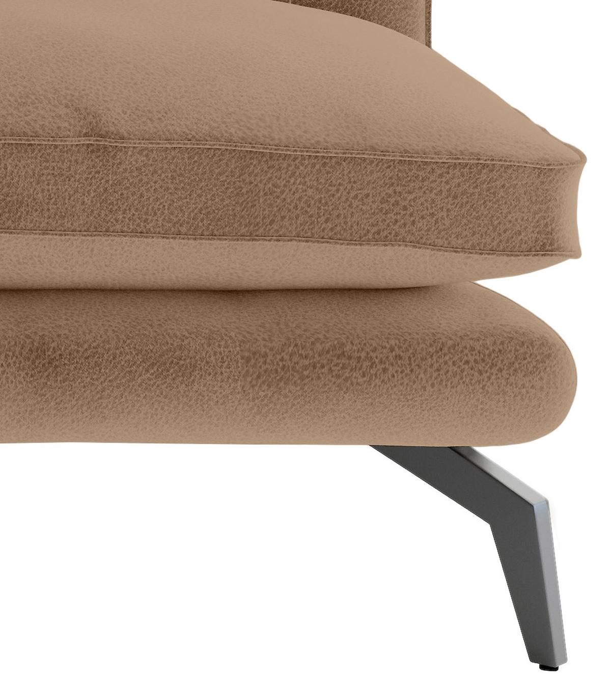 Ecksofa Bali - Dunkelgelb/Schwarz, Design, Textil (250/202cm) - Livetastic