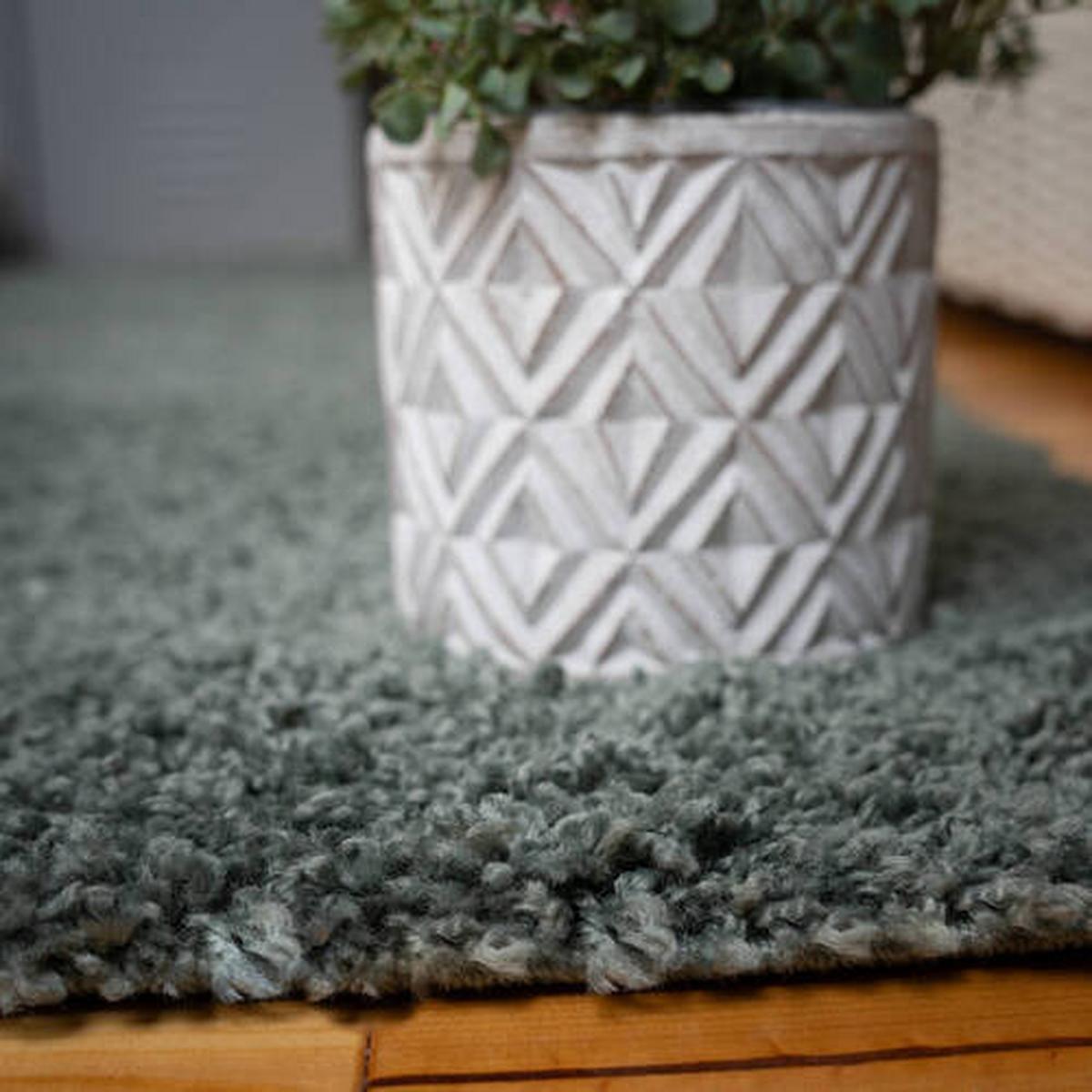 Hochflorteppich My Twist 215 - Jadegrün, Basics, Textil (40/60cm) - Obsession