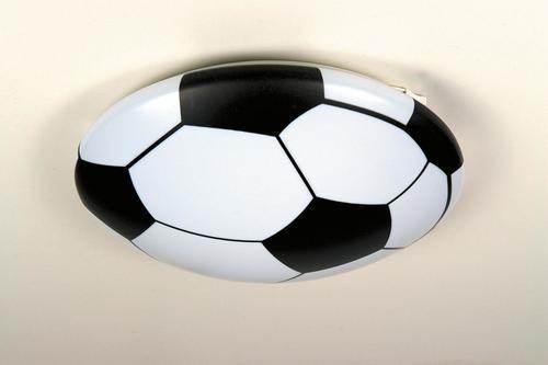 Deckenleuchte 678 Fussball - Schwarz/Weiß, Trend, Kunststoff/Metall (35/9cm) - Niermann