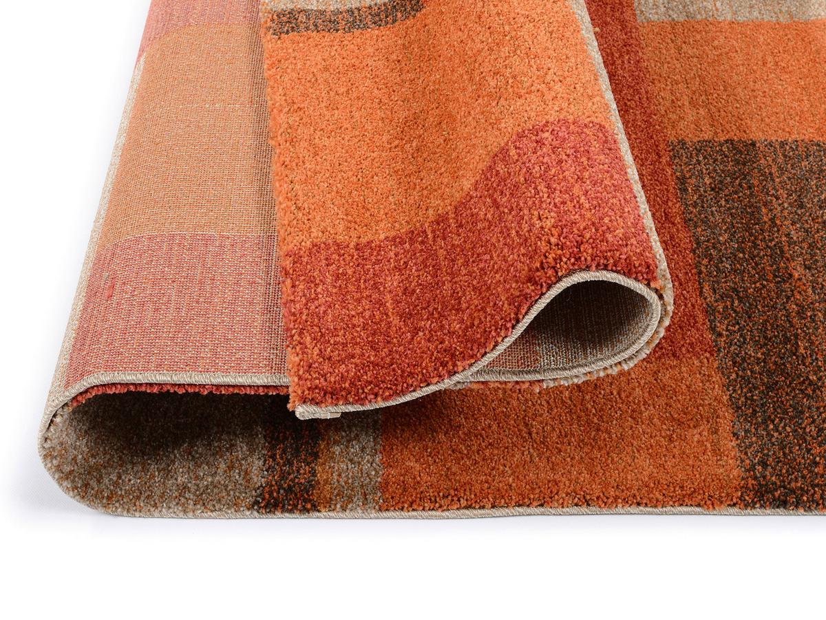Webteppich Palazzo Bloc Terra Cotta 120x170 cm - Terracotta, Design, Textil (120/170cm) - Novel