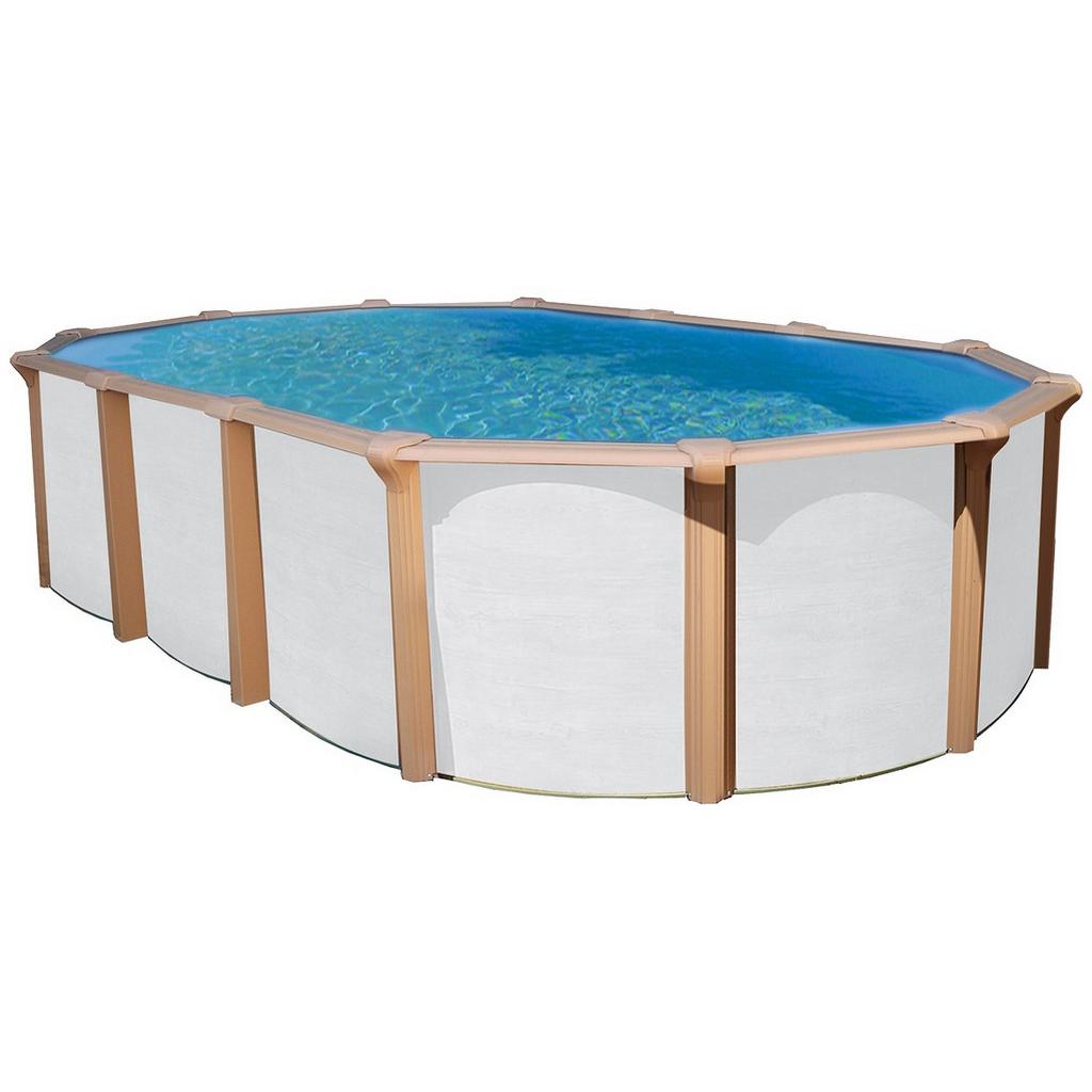 Stahlwandpool oval Steely De Luxe mit Leiter L: 920 cm