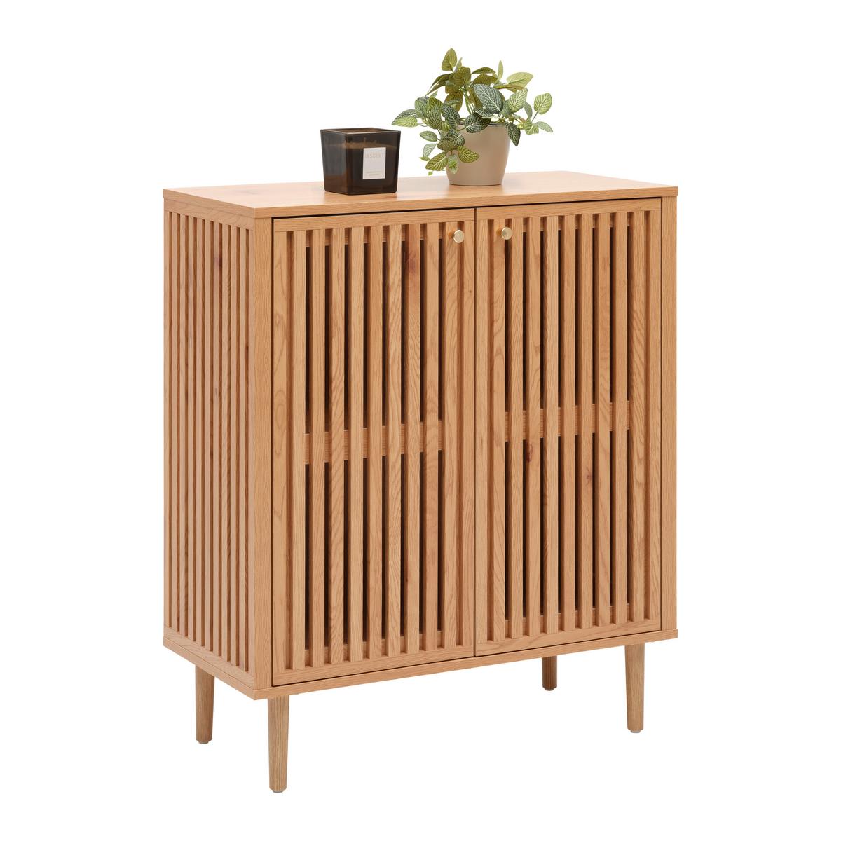 KOMODA BARCELONA -EXKLUSIV- - přírodní barvy/barvy zlata, Lifestyle, kov/kompozitní dřevo (76/90/35cm) - Mömax