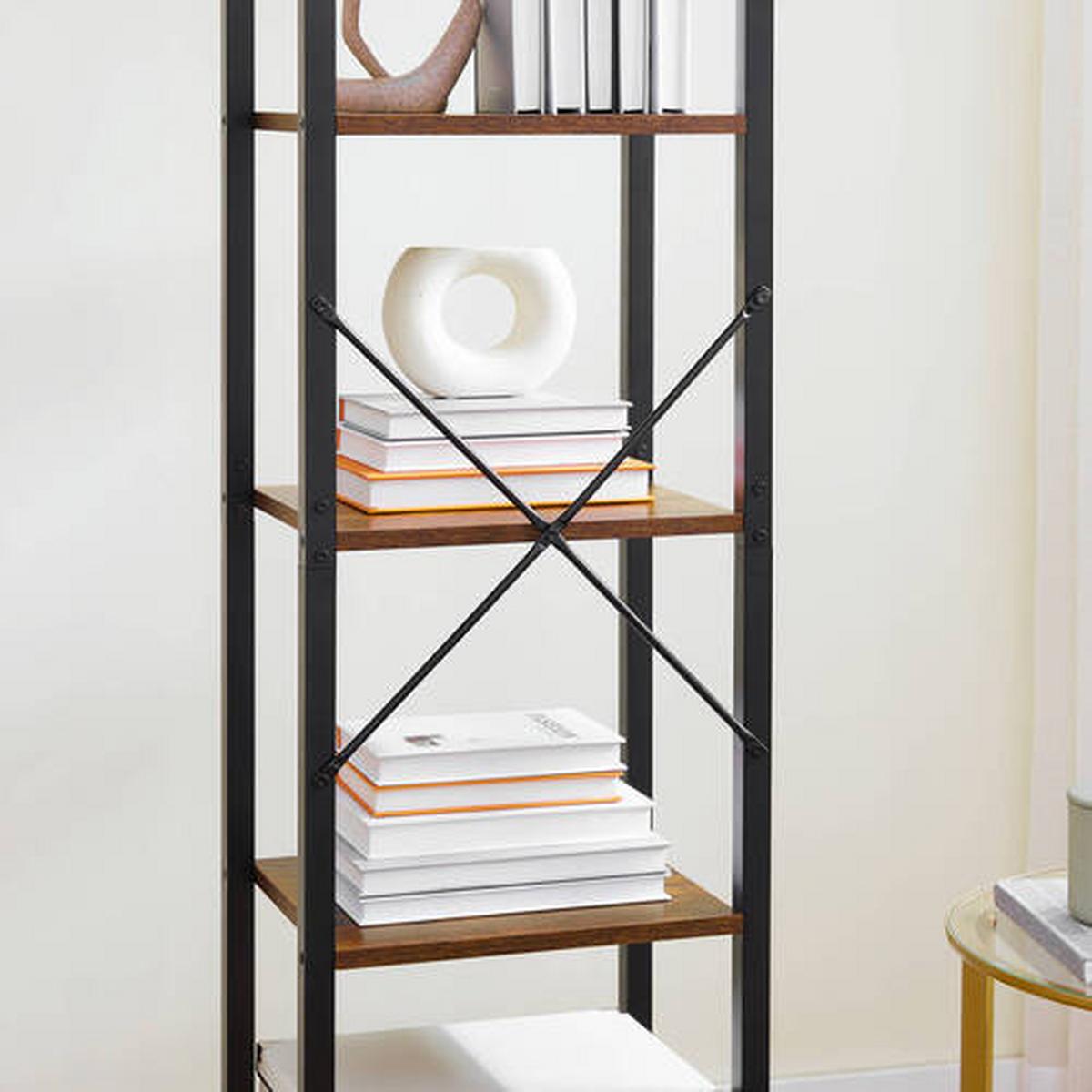 Regal Regal B: 39,6 cm Braun/Schwarz - Schwarz/Braun, Trend, Holzwerkstoff (39,6/154/30cm) - Boxxx