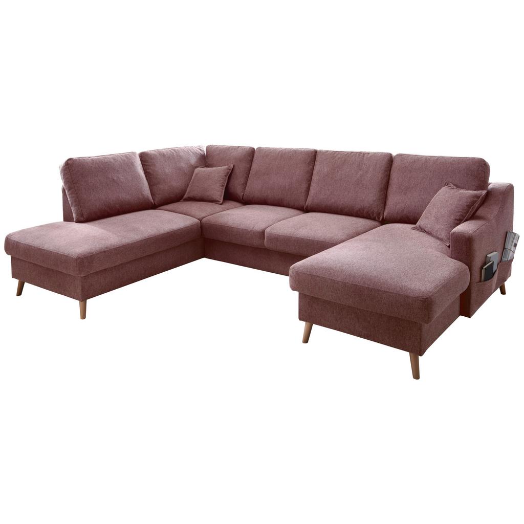 Wohnlandschaft Valentina mit Schlaffunktion Rosa