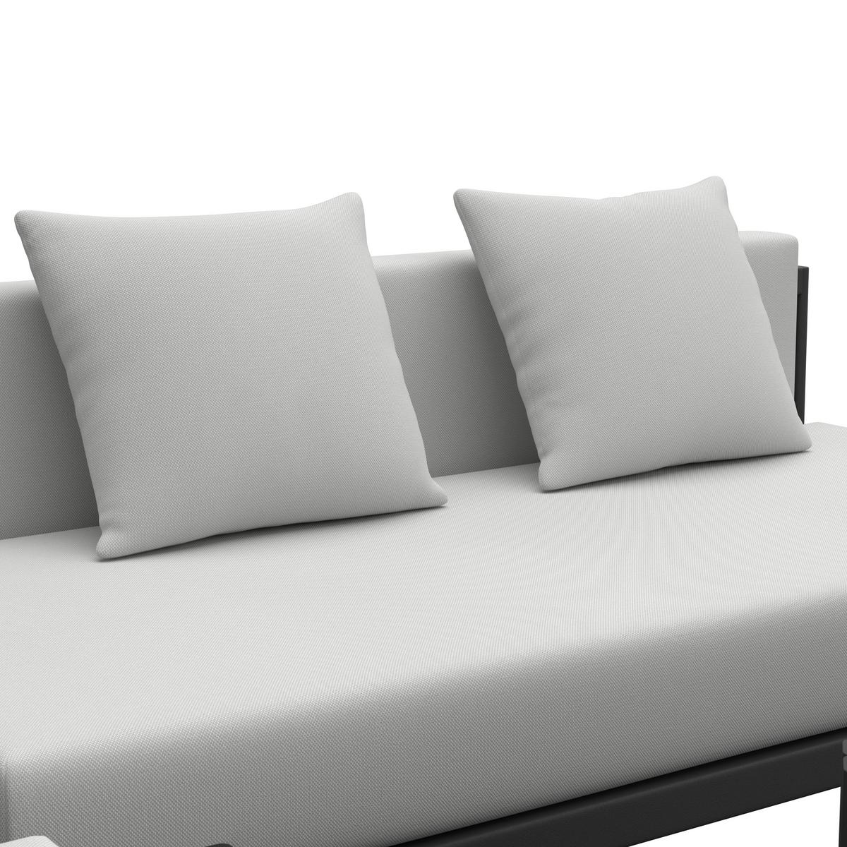 TERASOVÁ SEDACIA SÚPRAVA CHERRY - čierna/svetlosivá, Modern, kov/textil (265/73,5/265cm) - Bessagi Garden