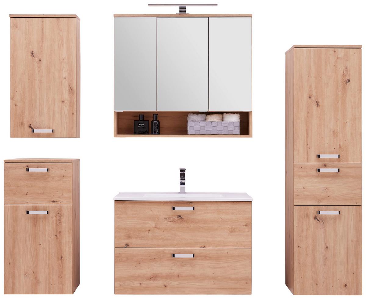 Unterschrank M. Soft-close Fresh B: 40 Cm Eiche Artisan - Weiß/Eiche Artisan, KONVENTIONELL, Holzwerkstoff (40/79/38,5cm) - Ondega