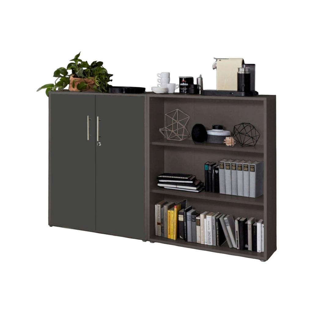 AKTENSCHRANK OFFICE EDITION-SW SET 1 NIEDR.