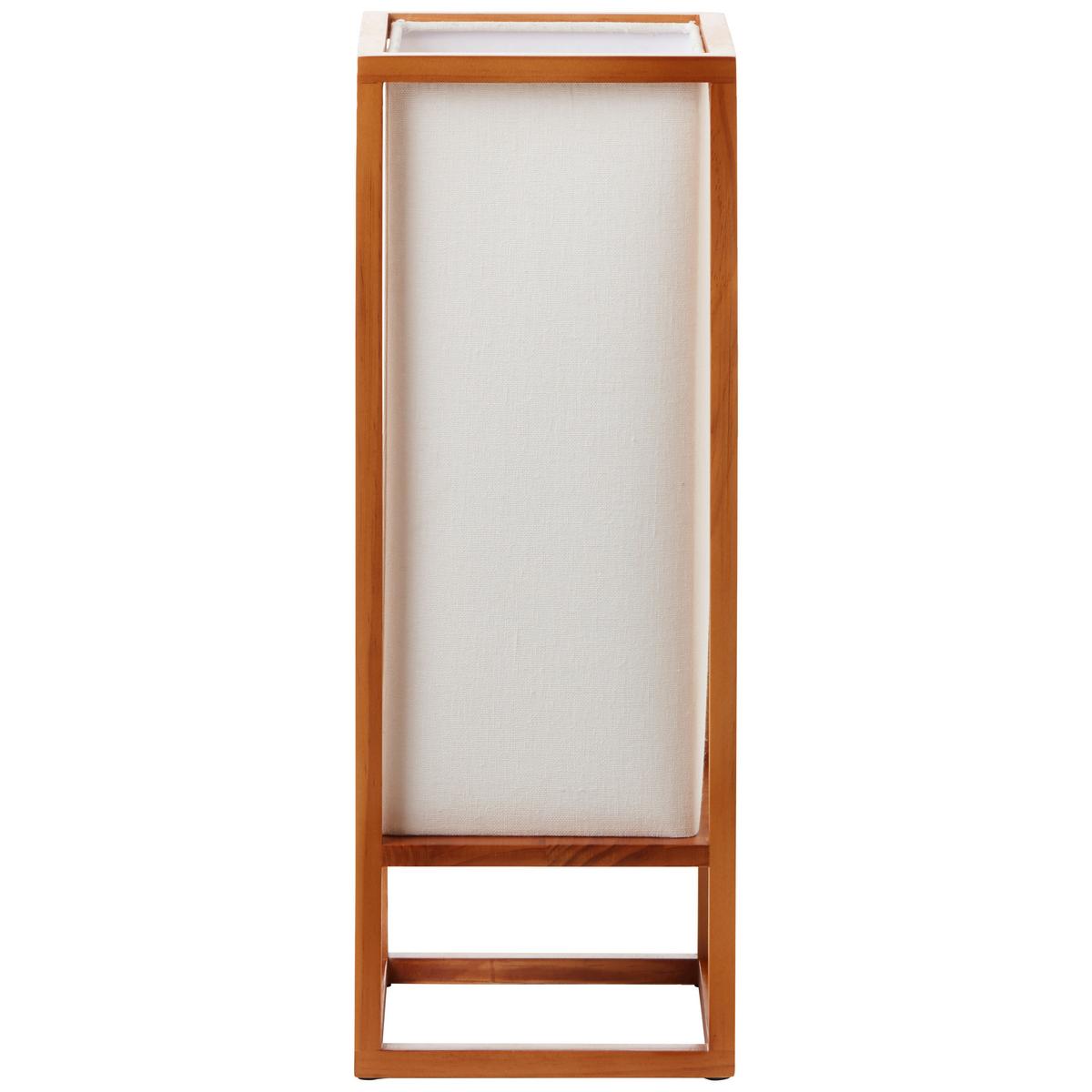 Tischlampe Seaside Weiß/ Naturfarben mit Schnurschalter - Naturfarben/Weiß, Natur, Holz/Textil (53/20/20cm) - Brilliant