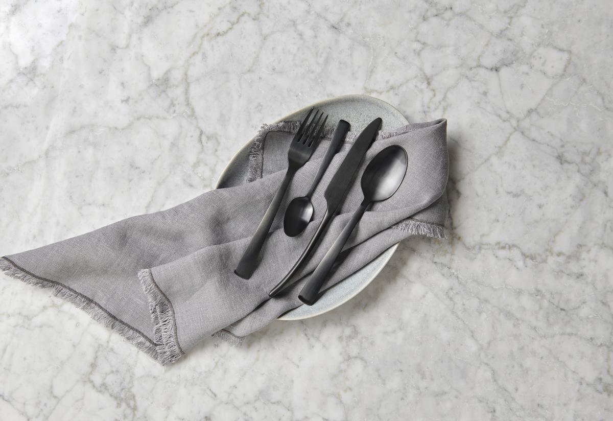 Sada příborů Style, 16dílná - černá, Moderní, kov - Premium Living